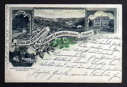 128001 AK Lauenstein Sachsen Erzgebirge 1903 Gasthof zum Hammergut