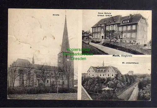 127720 AK Much Siegkreis 1921 Neue Schule St. Josephshaus