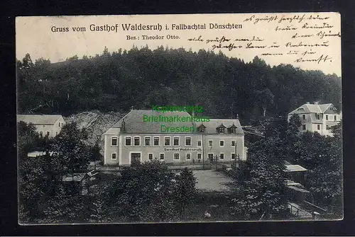 126950 AK Gasthof Waldesruh Dönschten im Fallbachtal 1911