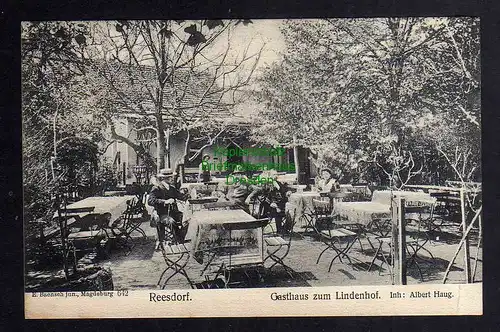 126460 AK Reesdorf Möckern 1908 Gasthaus zum Lindenhof Albert Haug Bahnpost