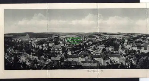 125940 4-teilige Klapp-Panorama AK Bad Elster Panorama 1941