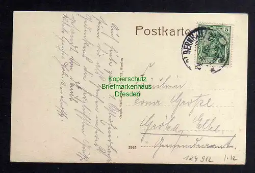 124912 AK Olbernhau 1916 Grüntaler und Albert Straße