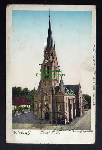 124883 AK Wilsdruff Nicolai Kirche um 1905 Vollbild