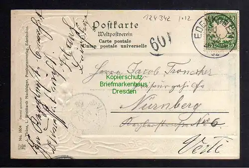 124342 AK Edenkoben 1902 Wappen Prägekarte Kgl. Villa Ludwighöhe Passepartout