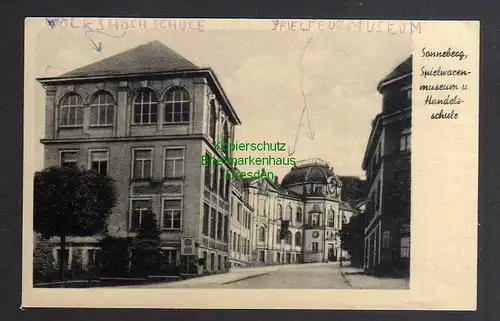 122483 AK Sonneberg Spielwarenmuseum u. Handelsschule um 1935