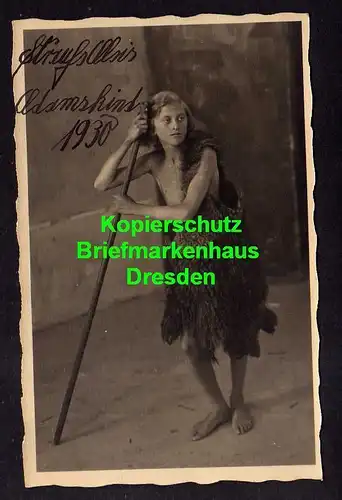 119054 AK Oberammergau Fotokarte 1930 Adamskind Darsteller Schauspieler Passions