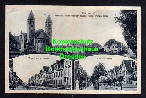 118670 AK Dortmund Knappenbergstrasse Wallrabenstrasse Bonifaciuskirche Prediger