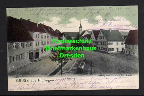 114423 AK Pfullingen Lindenplatz 1904
