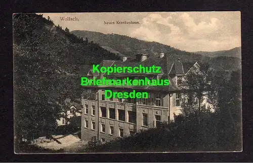 114156 AK Wolfach um 1920 neues Krankenhaus
