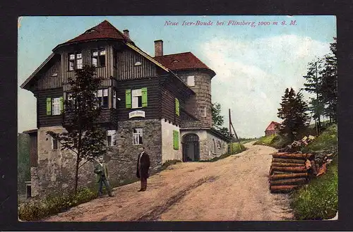 113392 AK Neu Iser Baude bei Flinsberg Gasthaus um 1910