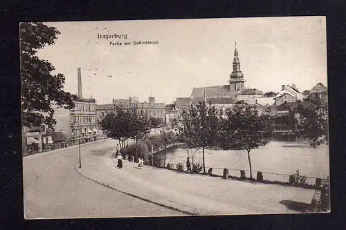 112341 AK Insterburg Ostpreußen 1915 Partie am Schloßteich mit Kirche