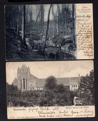 112550 2 AK Eberswalde Kloster Chorin 1903 Wasserfall 1904
