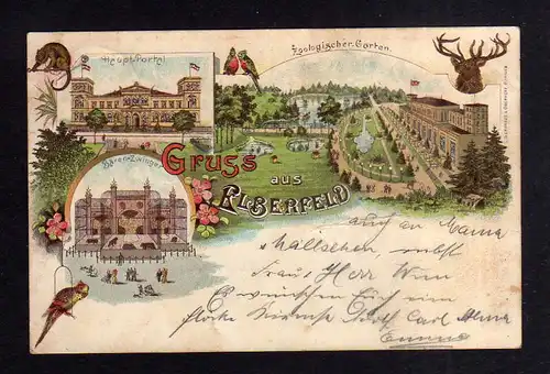 112261 AK Lüttringhausen Remscheid Litho 1897 Düringerhof Restaurant Gasthaus