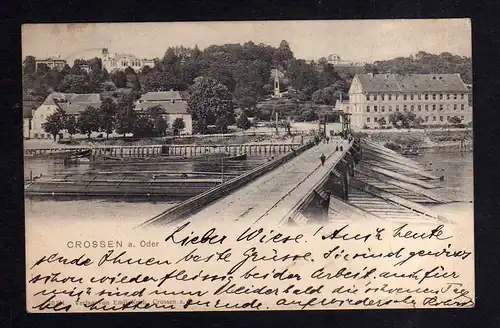 112529 AK Krosno Odrzanskie Crossen Oder Oderbrücke 1903