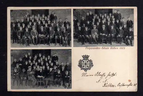 111945 AK Rüthen 1909 Präparanden Schule
