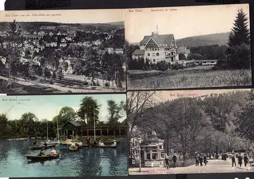 110185 4 AK Bad Elster Sanatorium Dr. Köhler 1918 Kurplatz 1908 Panorama 1918 Lo