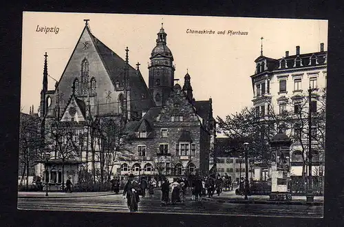 109886 AK Leipzig um 1910 Thomaskirche und Pfarrhaus