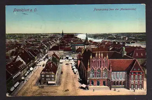 103025 AK Frankfurt Oder Panorama von der Marienkirche 1916 Feldpost