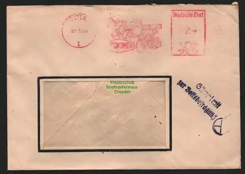 B10763 Brief DDR Propaganda IFA Werk Phänomen VEB Zittau 1951 Volksbefragung