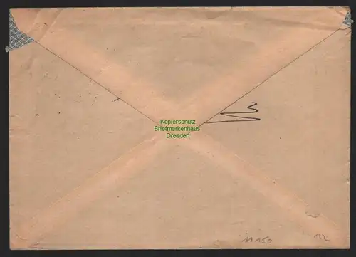 B11150 Brief BRD Gebühr bezahlt 1954 Gross Umstadt Drucksache nach Kiel