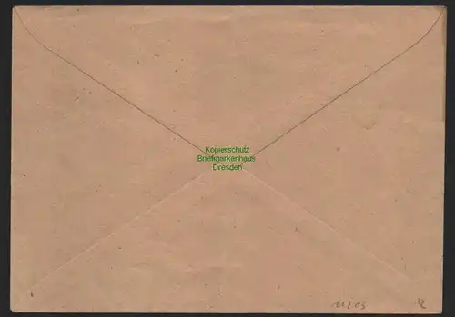 B11203 Brief SBZ 10 Mecklenburg 1946 Güstrow Drucksache nach Teterow