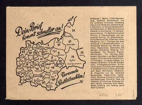 h2844 Handstempel Bezirk 16 Sondershausen 8,16 Pfg Faltbrief Fernbrief gepr. BPP