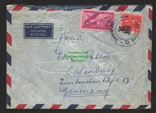 B7315 Brief Luftpost Karibik - Deutschland La Habana 1958