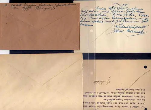 B228 4x SBZ Gebühr bezahlt 1945 Bad Frankenhausen Kyffhäuser Brief Postkarte