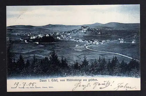 99324 AK Daun Eifel vom Mühlenberg gesehen 1905