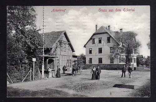 99300 AK Eckertal Bad Harzburg 1911 Gasthaus Eckerkrug