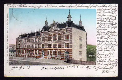92155 AK Adorf Neue Schule 1901 Vollbild