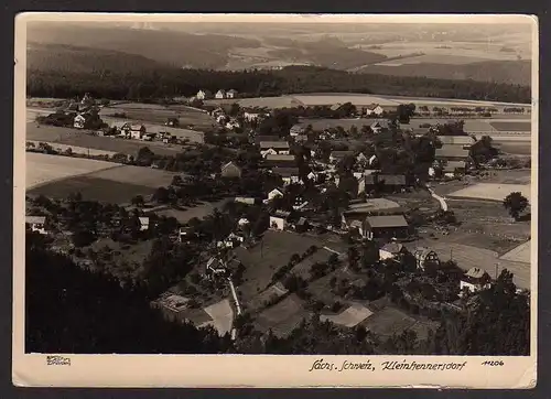 91909 AK Kleinhennersdorf über Königstein Hahn Foto AK 1958 Landpoststempel