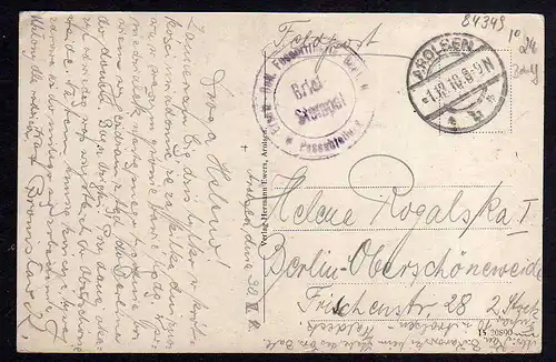 84349 AK Arolsen Bahnhof Feldpost 1918
