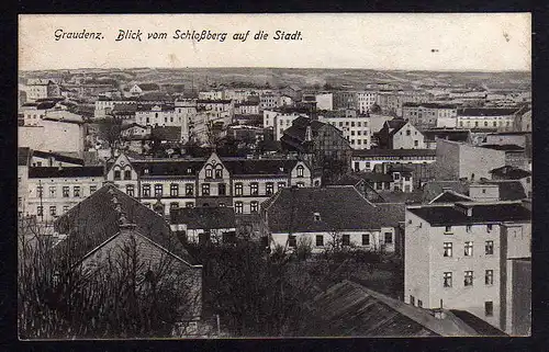 83558 AK Grudziadz Graudenz Blick Richtung Stadt 1915 Feldpost