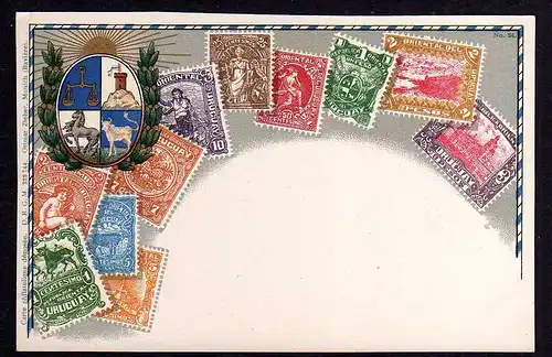 83402 Ottmar Zieher München Briefmarken AK      Uruguay