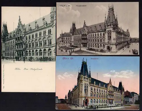 82739 3 AK Köln Hauptpostamt Postgebäude um 1900 1920