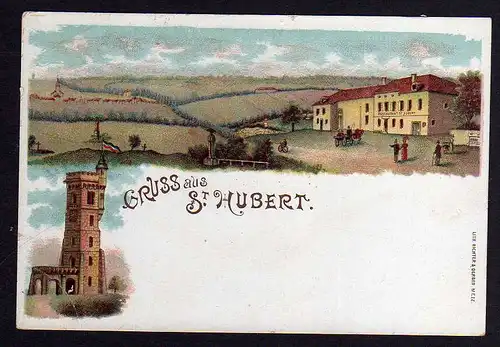 81765 AK Saint-Hubert Sankt Hubert Litho Restaurant Aussichtsturm um 1900