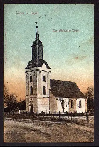 79878 AK Milow Havel Leopoldsburger Kirche 1905