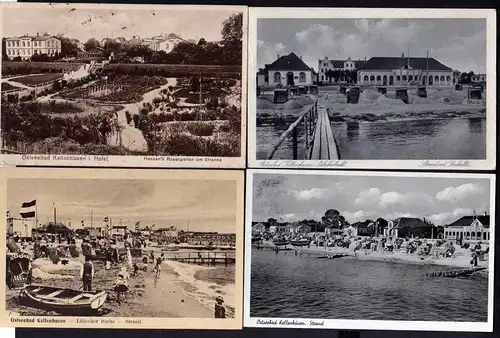 77790 4 AK Kellenhusen Ostsee Lesehalle Hensens Rosengarten Strand Hotel 1928