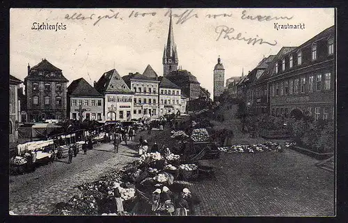 77584 AK Lichtenfels Oberfranken Krautmarkt Hotel Krone 1911