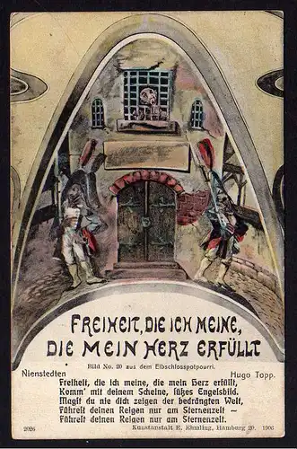 77738 AK Hamburg Nienstedten Elbschlosspotpouri Hugo Topp 1906 Künstlerkarte