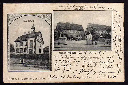 77248 AK Großrhüden Gross Rhüden 1905 Alte + Neue Schule