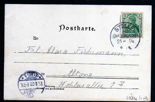 77316 AK Scharmbeck Winsen Luhe Gasthof Rosental Freistätte Lieblings Laube 1902