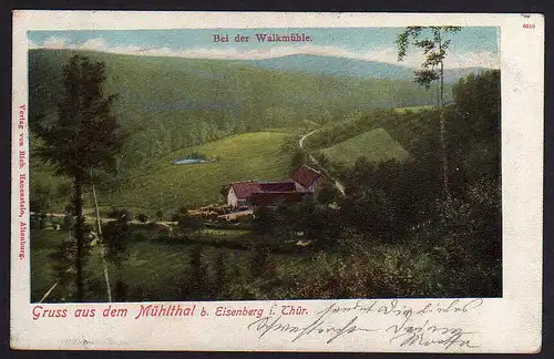 46224 AK Mühlthal b. Eisenberg Walkmühle 1902