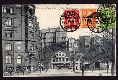 45000 AK Hamburg Borgfelde Beim Gesundbrunnen 1921