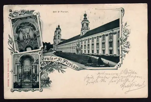44597 AK Stift Sankt Florian Österreich Linz Oberösterreich um 1900