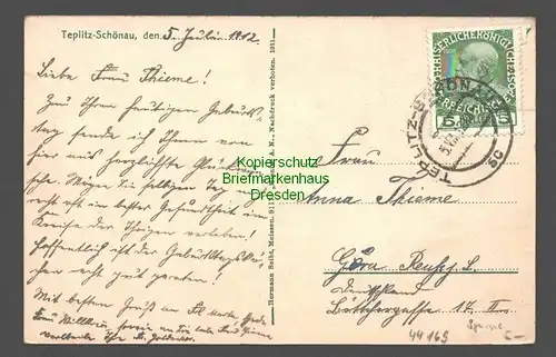 44169 AK Teplice Teplitz-Schönau 1912