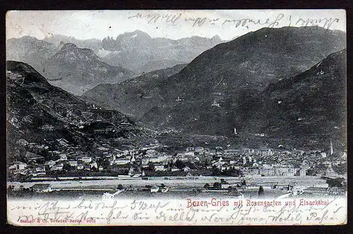 44162 AK Bozen Gries mit Rosengarten und Eisackthal Eisacktal Südtirol Italien