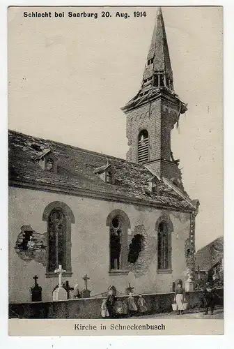 42772 AK Schlacht bei Saarburg Kirche Schneckenbusch