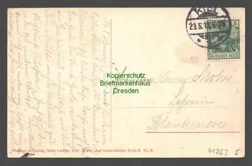 41353 AK Kirchbarkau Kirche Kiel 1913 aus Serie Auf Heimatlicher Erde II Nr. 9